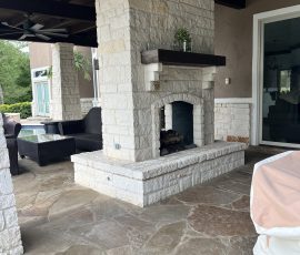 outdoor fireplace